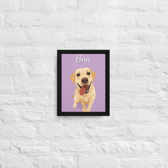 Custom Modern Pet Portrait – Minimalist Vector Canvas - Thistle - Image 2