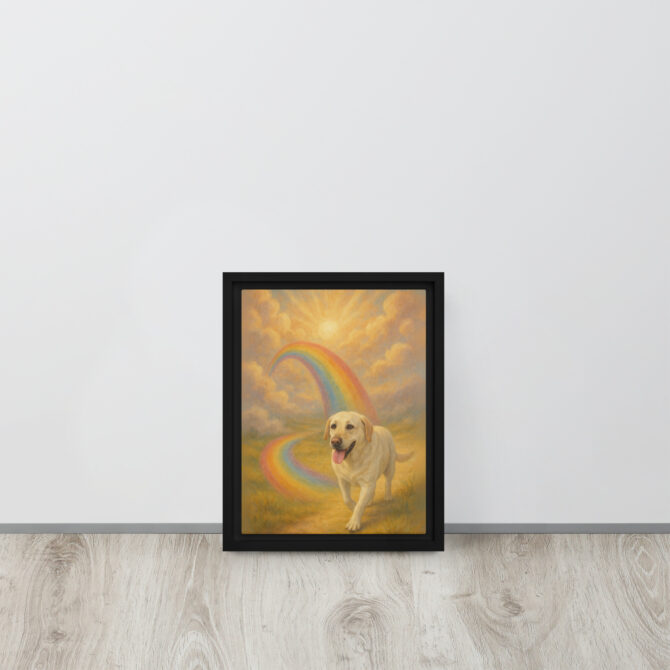Rainbow Bridge Pet Memorial – Custom Framed Portrait - Image 2