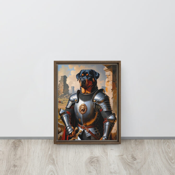 Custom Renaissance Pet Portrait – The Knight of Naples (Framed Canvas) - Image 6
