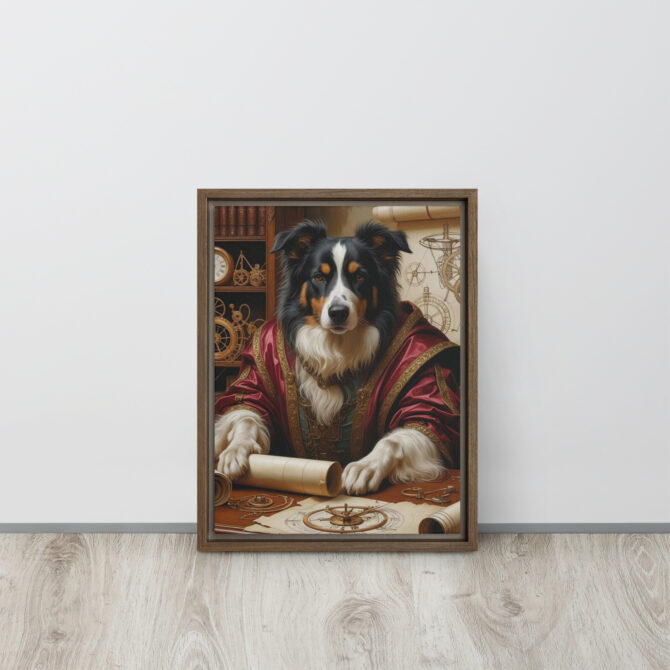 Leonardog da Vinci – Custom Renaissance Pet Portrait on Framed Canvas - Image 7