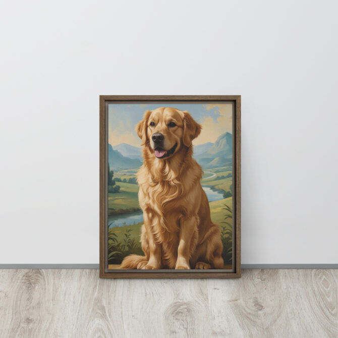 The Doga Lisa – Custom Renaissance Pet Portrait on Framed Canvas - Image 5