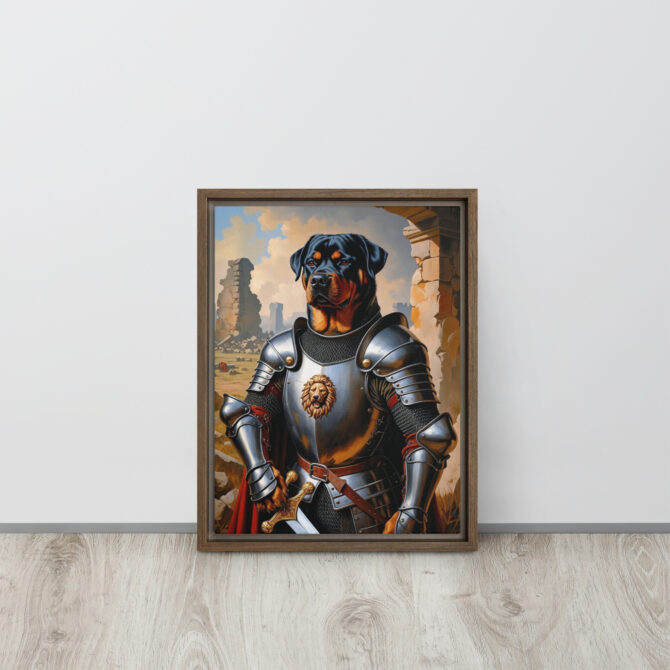 Custom Renaissance Pet Portrait – The Knight of Naples (Framed Canvas) - Image 7