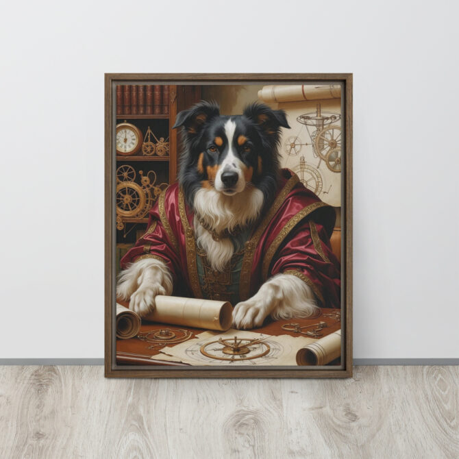 Leonardog da Vinci – Custom Renaissance Pet Portrait on Framed Canvas - Image 8