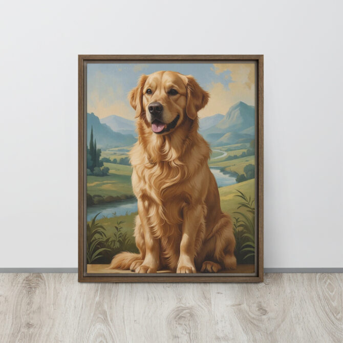 The Doga Lisa – Custom Renaissance Pet Portrait on Framed Canvas - Image 6
