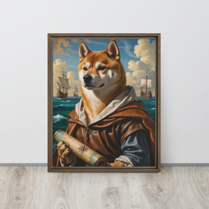 Marco Pawlo the Explorer – Custom Renaissance Pet Portrait on Framed Canvas - Image 8