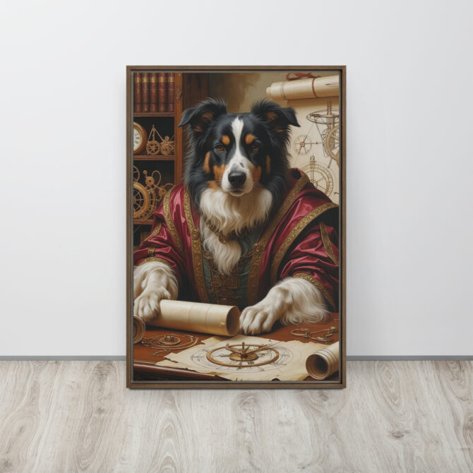 Leonardog da Vinci – Custom Renaissance Pet Portrait on Framed Canvas - Image 9