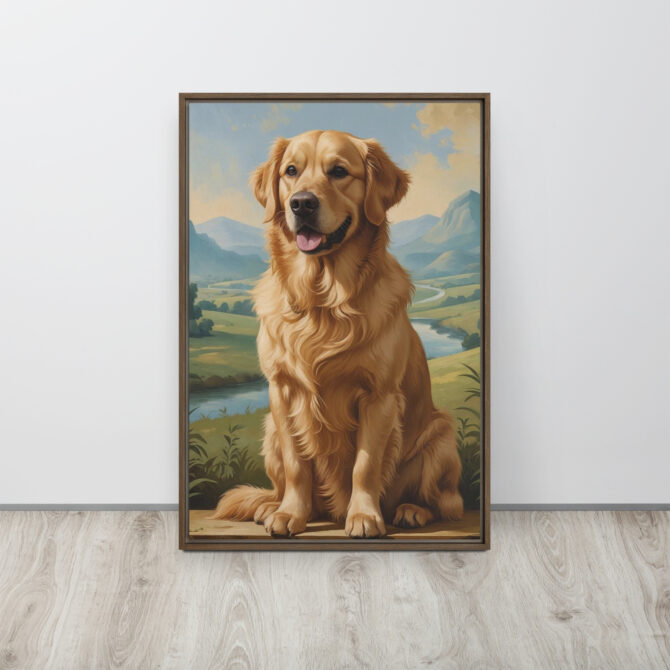 The Doga Lisa – Custom Renaissance Pet Portrait on Framed Canvas - Image 7