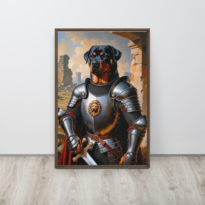Custom Renaissance Pet Portrait – The Knight of Naples (Framed Canvas) - Image 9