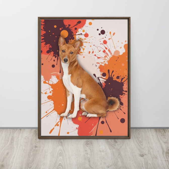 Color-Boom Pet Portrait – Orange Canvas (Framed) - Image 11