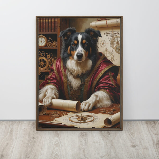 Leonardog da Vinci – Custom Renaissance Pet Portrait on Framed Canvas - Image 10