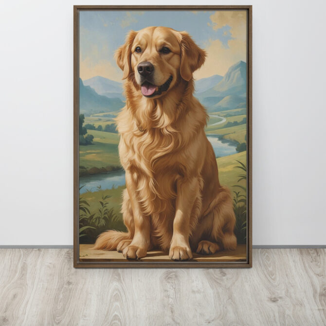 The Doga Lisa – Custom Renaissance Pet Portrait on Framed Canvas - Image 8