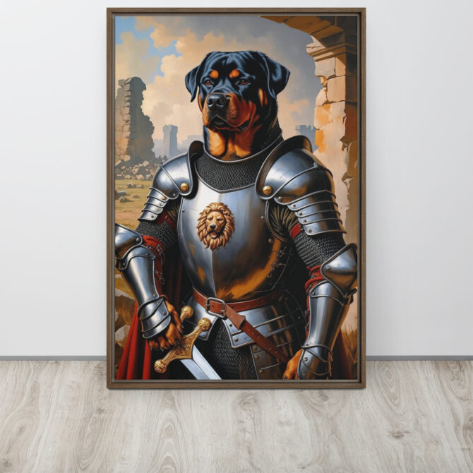 Custom Renaissance Pet Portrait – The Knight of Naples (Framed Canvas) - Image 10