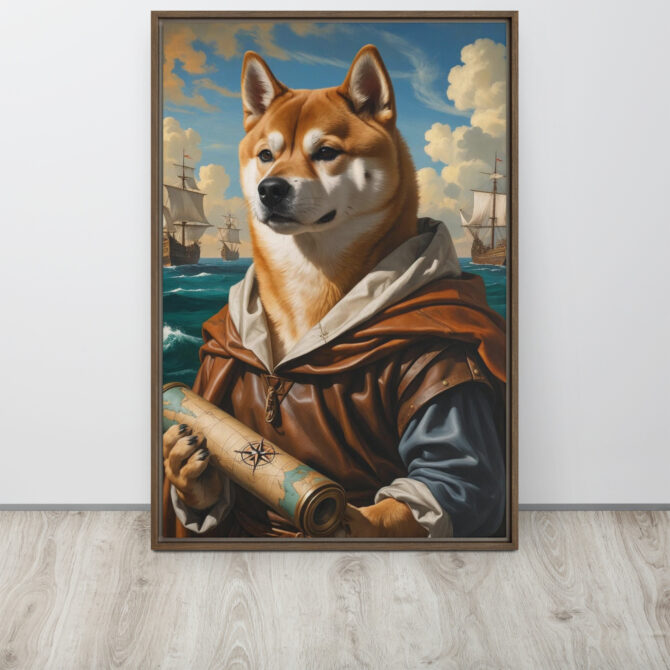 Marco Pawlo the Explorer – Custom Renaissance Pet Portrait on Framed Canvas - Image 10