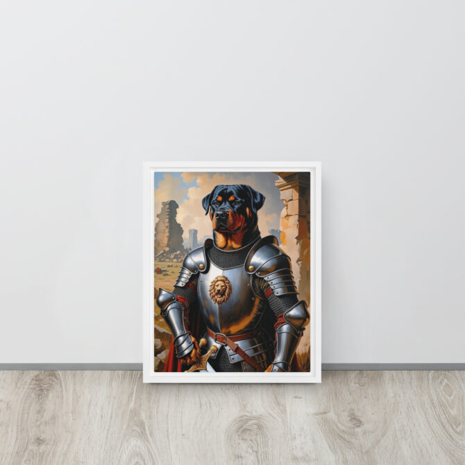 Custom Renaissance Pet Portrait – The Knight of Naples (Framed Canvas) - Image 11