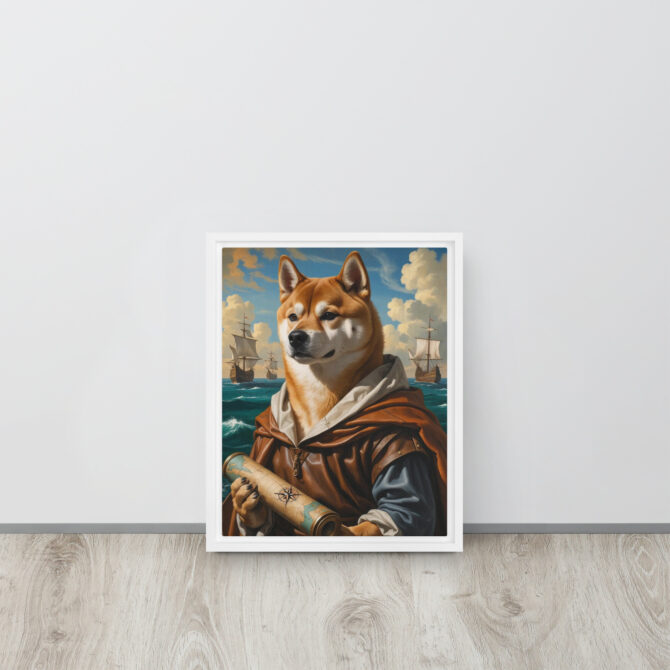 Marco Pawlo the Explorer – Custom Renaissance Pet Portrait on Framed Canvas - Image 11