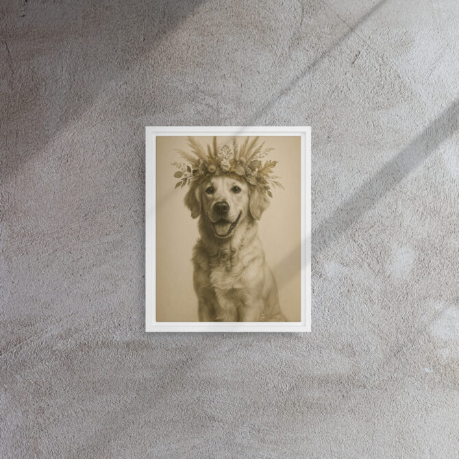 Dried Out Pet Portrait – Custom Floral Canvas Wall Art - Image 5