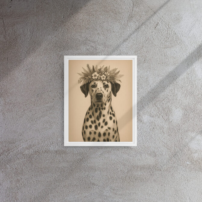 Foliage Floral Pet Portrait on Canvas – Custom Animal Art - Image 6