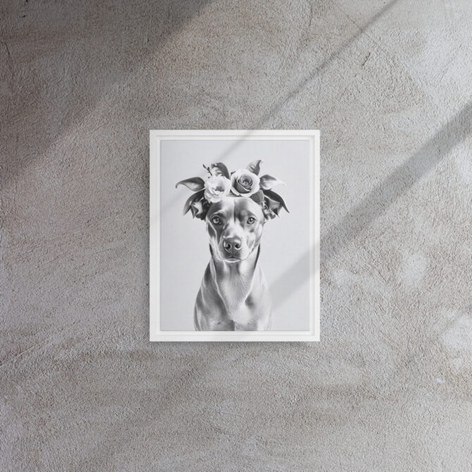 Full Bloom Floral Pet Portrait – Custom Canvas Print - Image 6