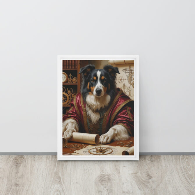 Leonardog da Vinci – Custom Renaissance Pet Portrait on Framed Canvas - Image 12
