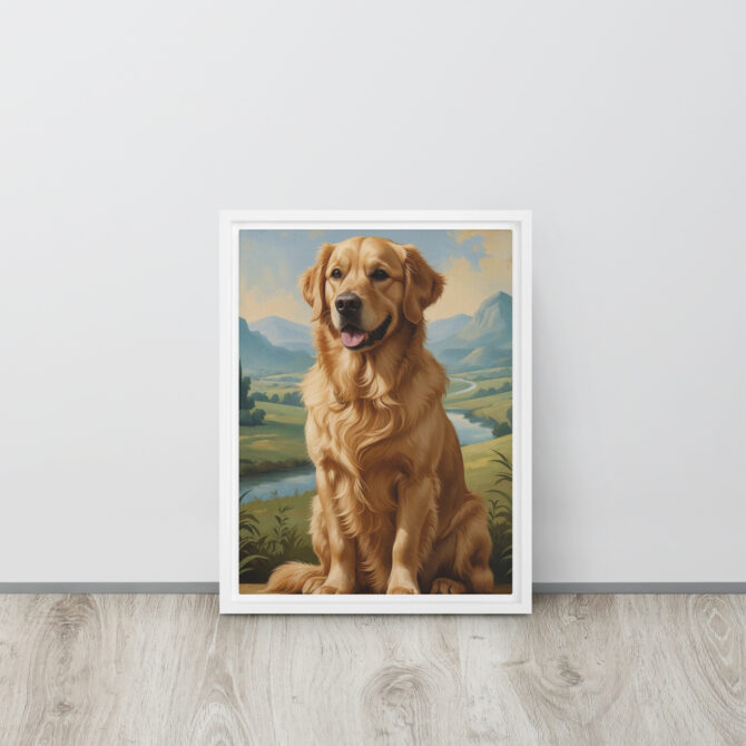 The Doga Lisa – Custom Renaissance Pet Portrait on Framed Canvas - Image 9