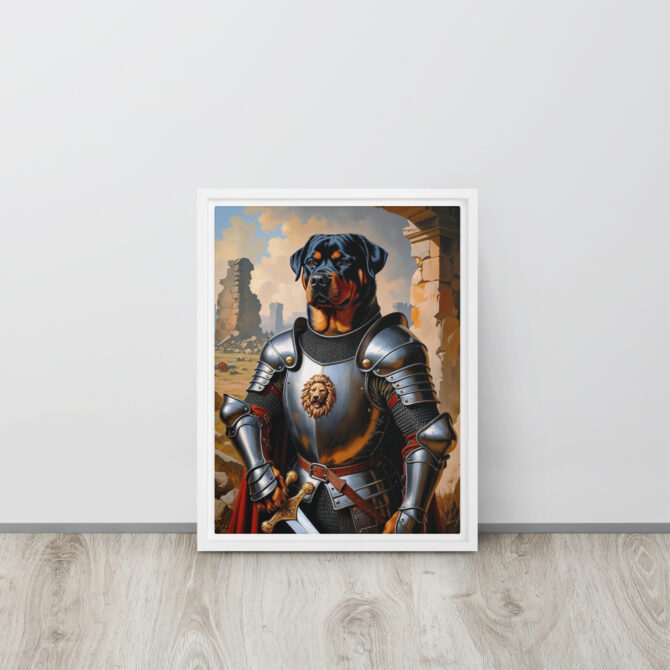 Custom Renaissance Pet Portrait – The Knight of Naples (Framed Canvas) - Image 12