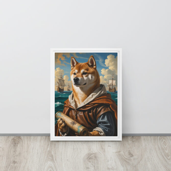 Marco Pawlo the Explorer – Custom Renaissance Pet Portrait on Framed Canvas - Image 12