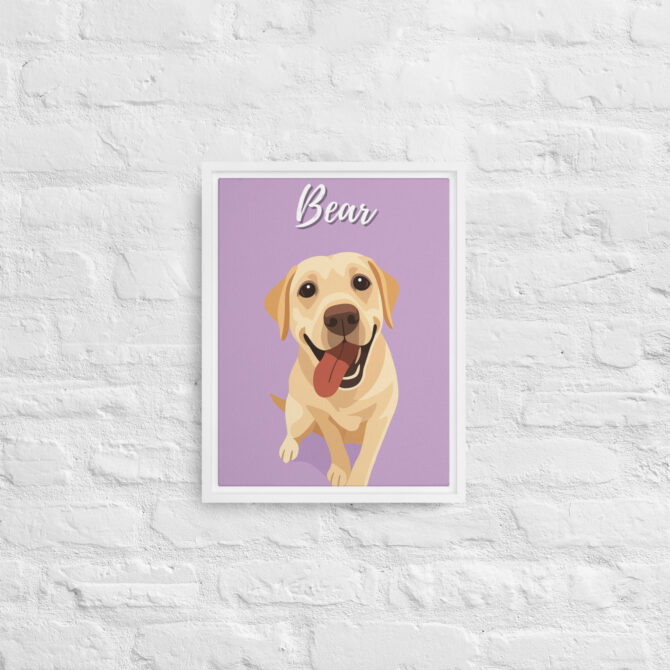 Custom Modern Pet Portrait – Minimalist Vector Canvas - Thistle - Image 6
