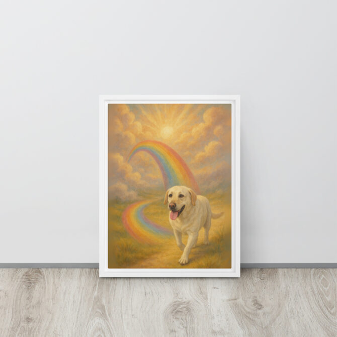 Rainbow Bridge Pet Memorial – Custom Framed Portrait - Image 7