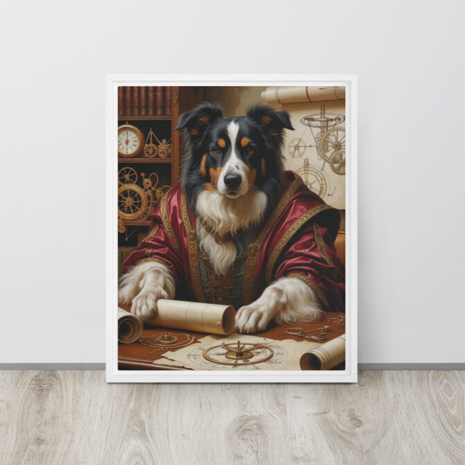 Leonardog da Vinci – Custom Renaissance Pet Portrait on Framed Canvas - Image 13