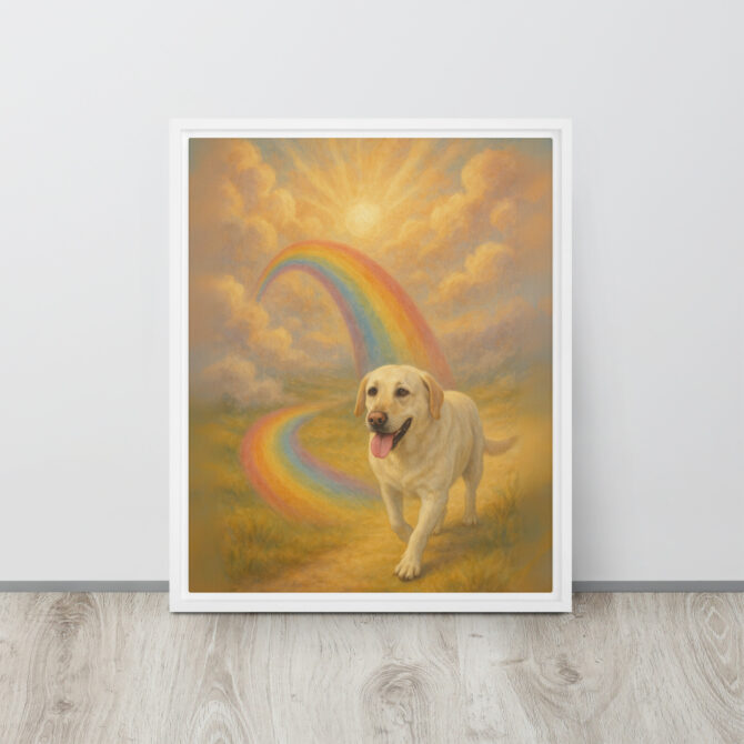 Rainbow Bridge Pet Memorial – Custom Framed Portrait - Image 8