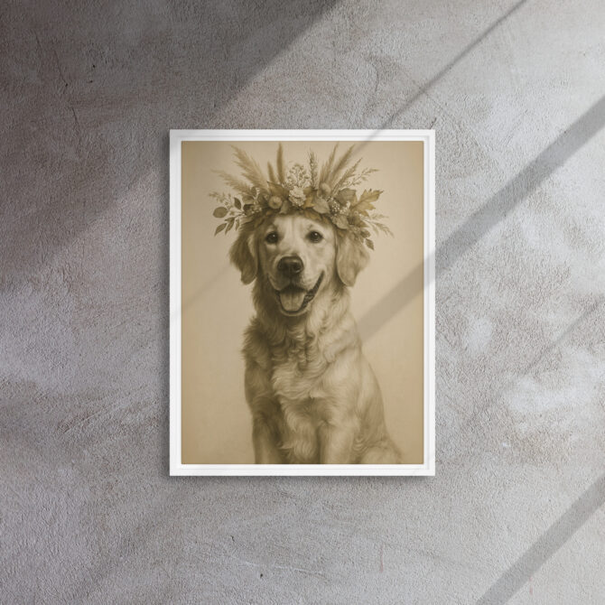 Dried Out Pet Portrait – Custom Floral Canvas Wall Art - Image 6