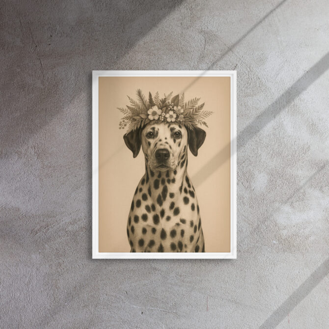 Foliage Floral Pet Portrait on Canvas – Custom Animal Art - Image 7