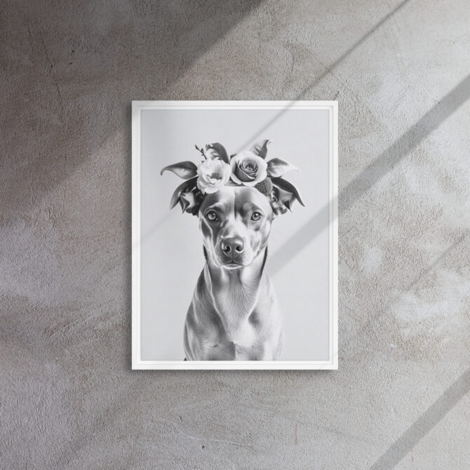 Full Bloom Floral Pet Portrait – Custom Canvas Print - Image 7