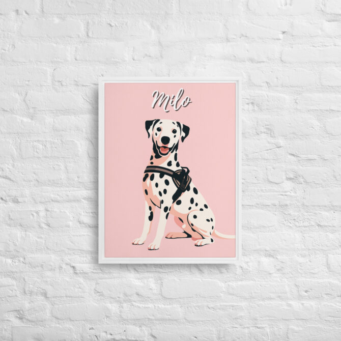Custom Modern Pet Portrait – Minimalist Vector on Canvas - Cherry Blossom - Image 7