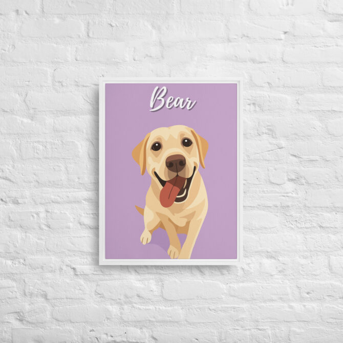 Custom Modern Pet Portrait – Minimalist Vector Canvas - Thistle - Image 7