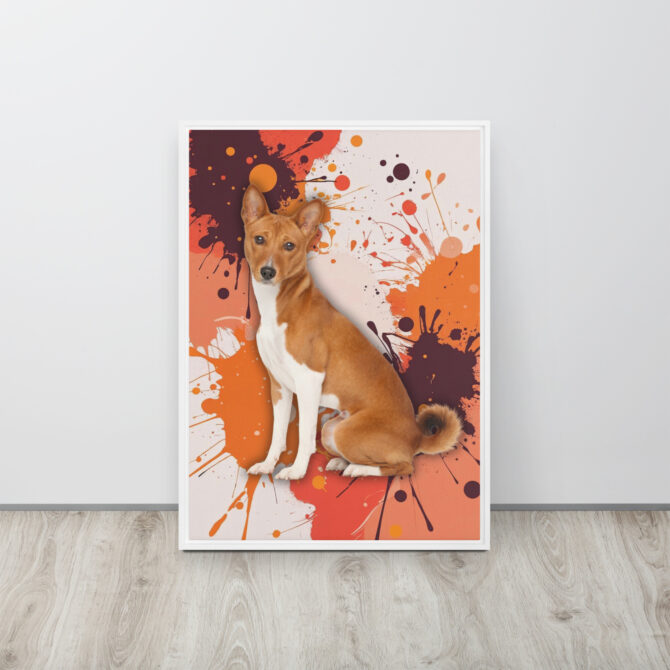 Color-Boom Pet Portrait – Orange Canvas (Framed) - Image 15