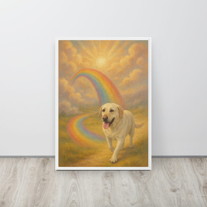 Rainbow Bridge Pet Memorial – Custom Framed Portrait - Image 9