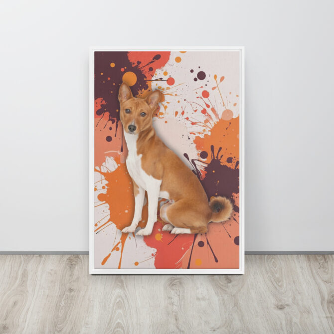 Color-Boom Pet Portrait – Orange Canvas (Framed) - Image 16