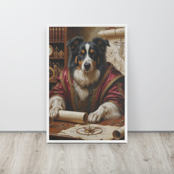 Leonardog da Vinci – Custom Renaissance Pet Portrait on Framed Canvas - Image 14