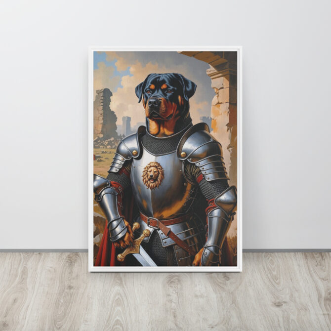 Custom Renaissance Pet Portrait – The Knight of Naples (Framed Canvas) - Image 14
