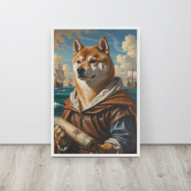 Marco Pawlo the Explorer – Custom Renaissance Pet Portrait on Framed Canvas - Image 14
