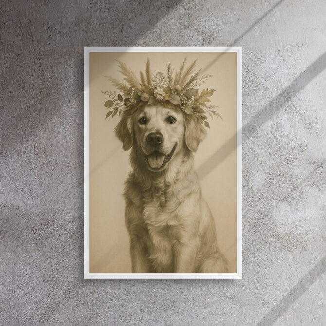 Dried Out Pet Portrait – Custom Floral Canvas Wall Art - Image 7