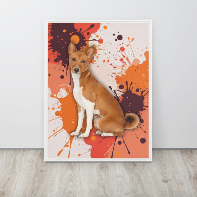 Color-Boom Pet Portrait – Orange Canvas (Framed) - Image 17