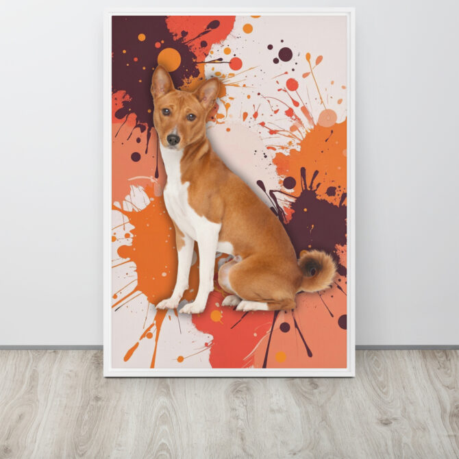 Color-Boom Pet Portrait – Orange Canvas (Framed) - Image 18