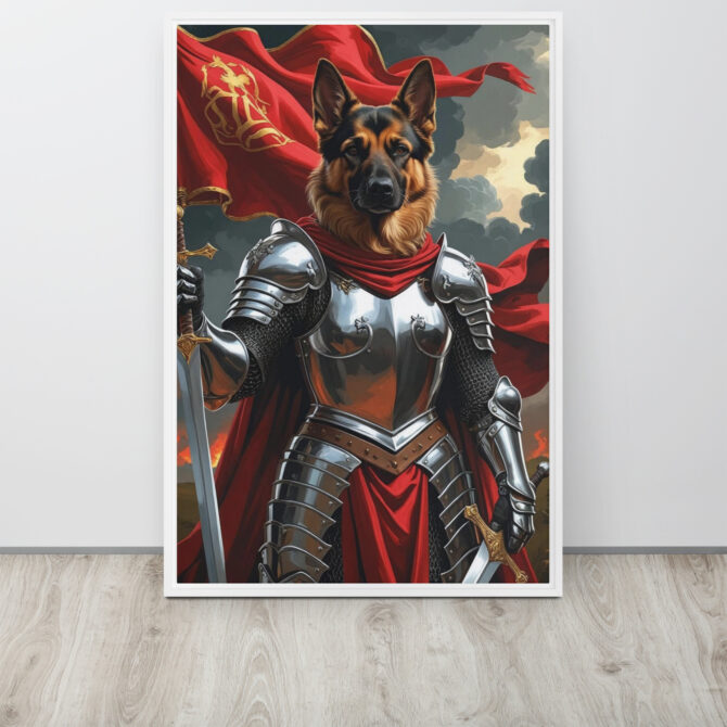 The Fearless Joan of Bark – Custom Renaissance Pet Canvas - Image 12