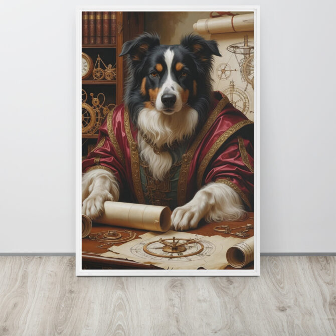 Leonardog da Vinci – Custom Renaissance Pet Portrait on Framed Canvas - Image 15