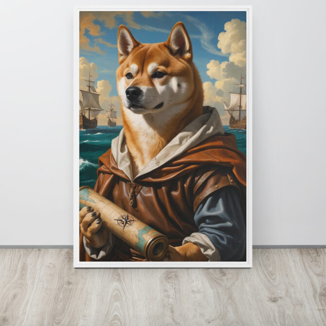 Marco Pawlo the Explorer – Custom Renaissance Pet Portrait on Framed Canvas - Image 15