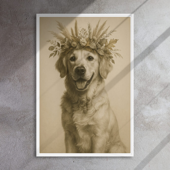 Dried Out Pet Portrait – Custom Floral Canvas Wall Art - Image 8