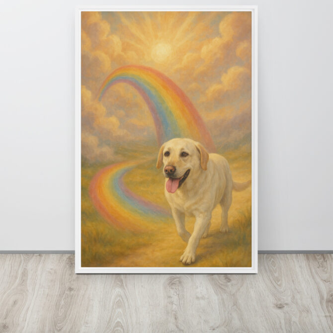 Rainbow Bridge Pet Memorial – Custom Framed Portrait - Image 10