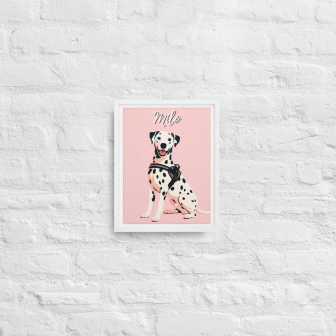 Custom Modern Pet Portrait – Minimalist Vector on Canvas - Cherry Blossom - Image 5